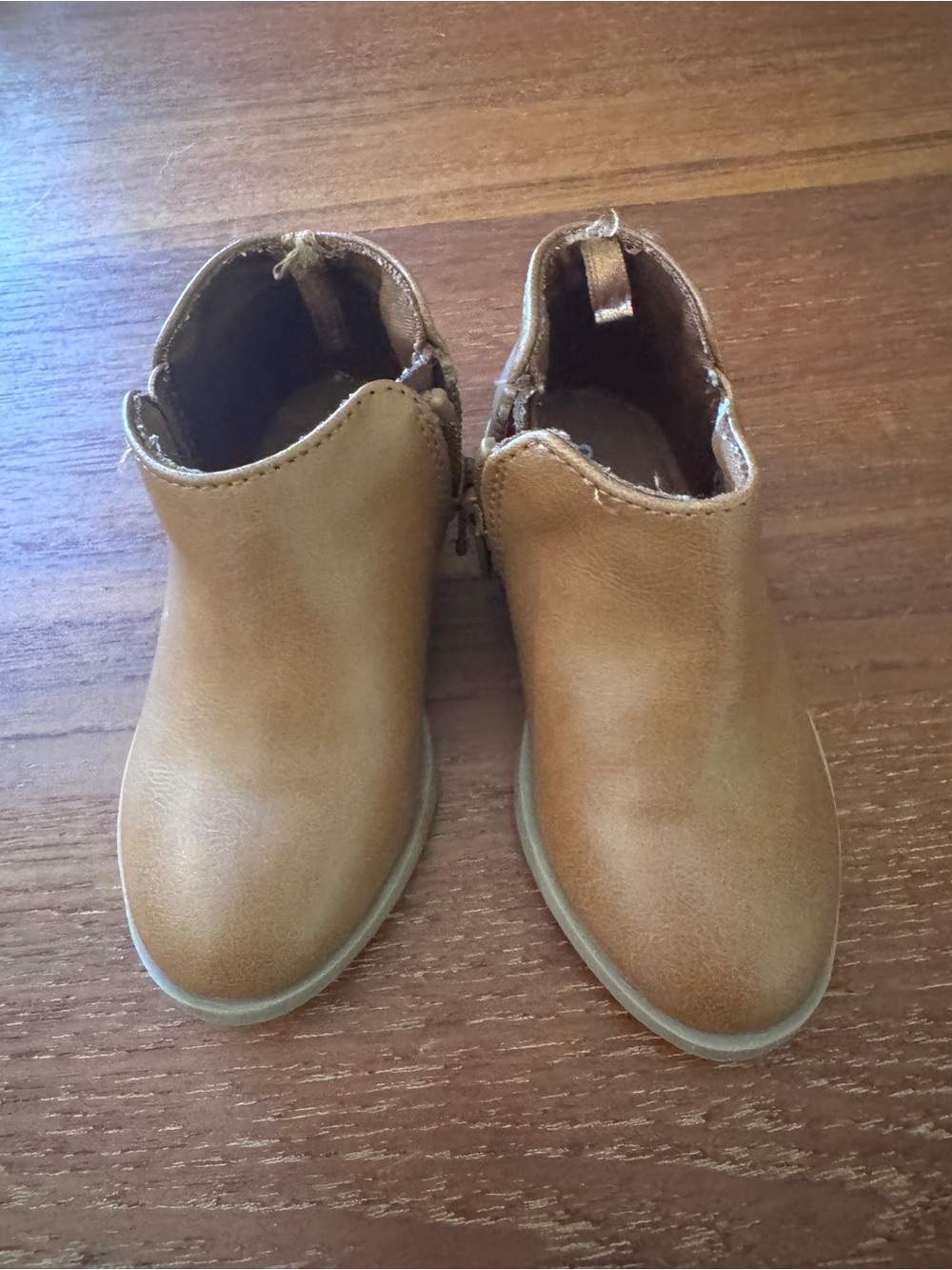 Toddler Tan Ankle Boots - Classic Casual Slip-On